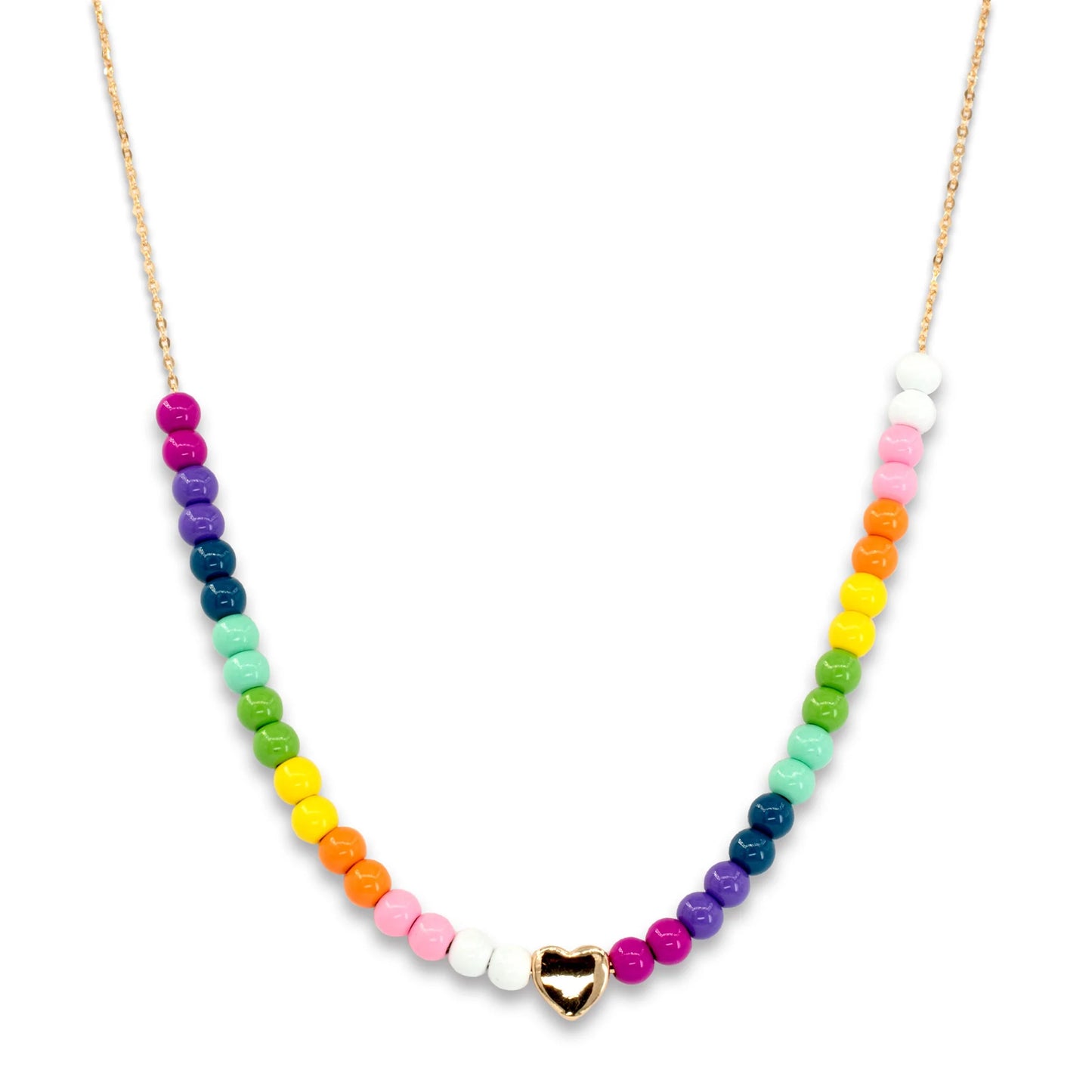 CHARM IT! Gold Rainbow Bead Necklace