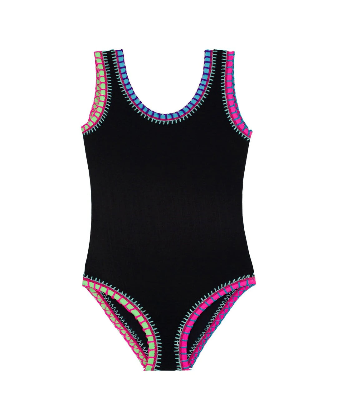 PQ Rainbow Embroidered Scoop One Piece