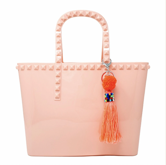 Jelly Stud Tote Bag - Pink