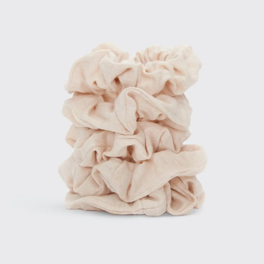 Kitsch Organic Cotton Knit Scrunchies 5pc - Cream