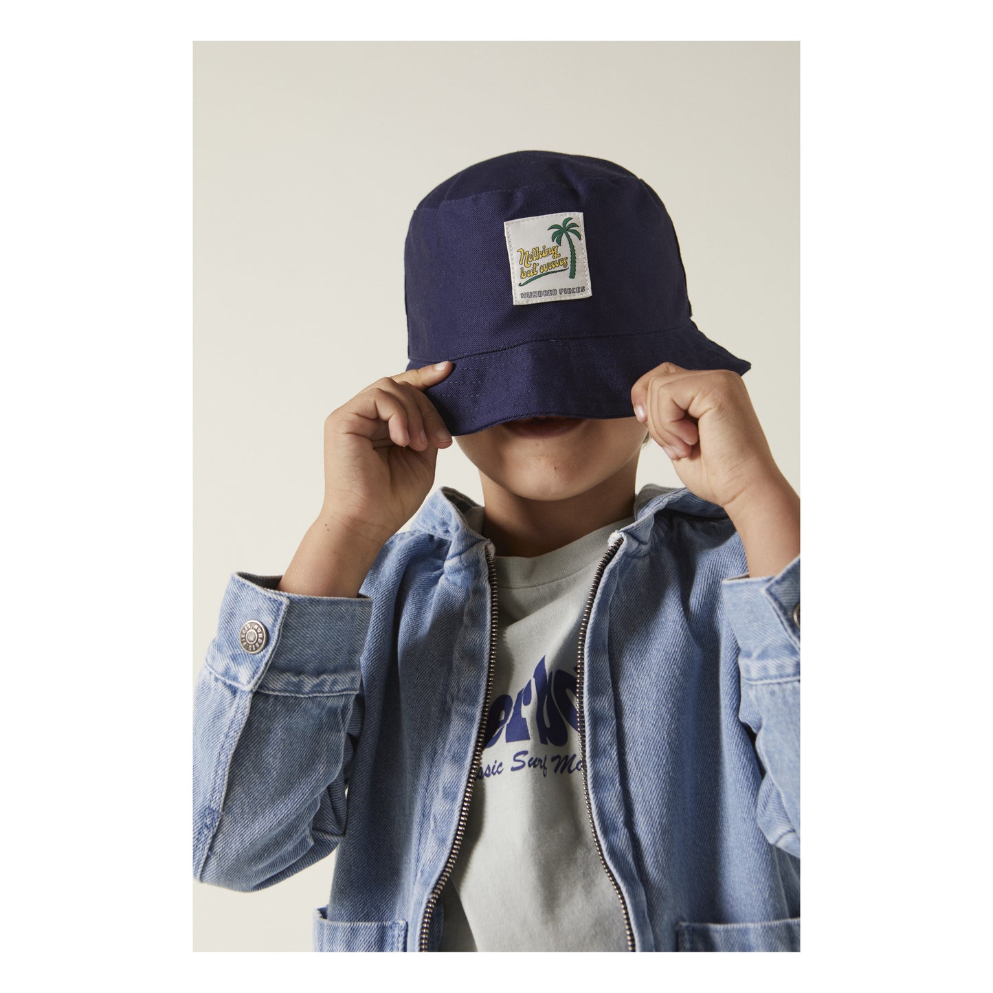 Hundred Pieces Navy Bucket Hat
